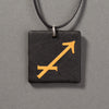 Sagittarius Pendant - Gold and Black