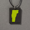 Vermont Pendant - Lime Green and Black